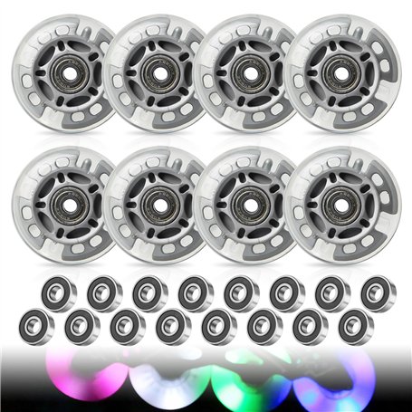 Lot de 8 roues de rollers en ligne avec roulements à billes 72 mm