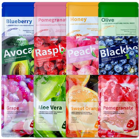 12 pièces Masque de Soin Hydratant Pour la Peau