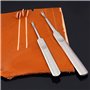Chudian 8pcs cuir bricolage groover en forme U V outils de cuir à la main, outils de travail bord en cuir en acier inoxydable po