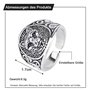Auriselle Bague Homme Réglable Guépard Runes Vintage Viking Rétro Bague Ouverte Pouce Gothique Bijoux Cadeaux pour Homme Garçon
