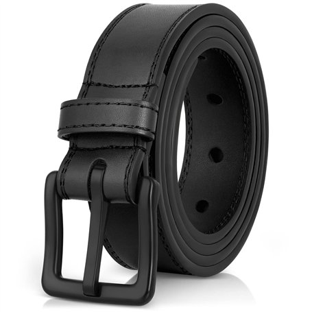 ITAY Ceinture Cuir Sans Métal - 34 mm - Boucle Sans Nickel Hypoallergénique et Indétectable sous les Portiques de Sécurité