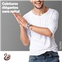 ITAY Ceinture Cuir Sans Métal - 34 mm - Boucle Sans Nickel Hypoallergénique et Indétectable sous les Portiques de Sécurité
