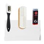 kurkip 4 PCS brosses daim & nubuck Kit de nettoyage pour chaussures 4 faces avec poils en laiton avec gomme et chiffon de nettoy