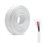 inodiref 10 Mètres Flexible PVC Cuivre de Câble 28AWG Câbles Flexibles Ronds Blanc PVC Fil électrique Diamètre Extérieur Hors To