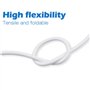 inodiref 10 Mètres Flexible PVC Cuivre de Câble 28AWG Câbles Flexibles Ronds Blanc PVC Fil électrique Diamètre Extérieur Hors To