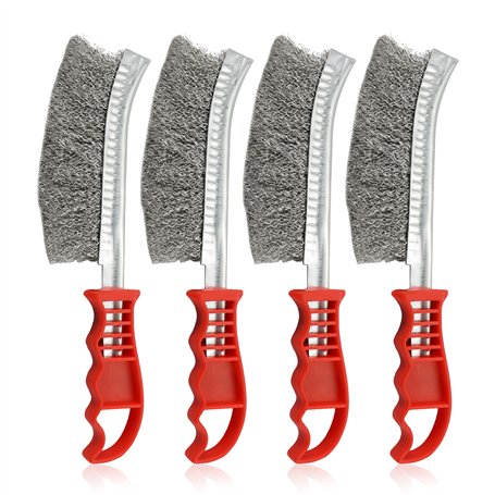 WIYETY Lot de 4 brosses métalliques : brosse en acier inoxydable