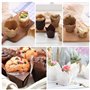 PBUSPU 200 PièCes Caissettes Cupcake, Papier Tasses de Cuisson de Tulipe pour Muffin, Pâ Tisserie Moule pour FêTe