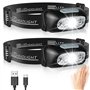 Glangeh Lampe Frontale LED Puissante avec Capteur Mouvement