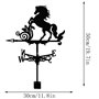 Alnicov Girouette en métal de cheval, girouette pour animaux avec décorations de jardin sur le toit pour auvent de jardin en ple