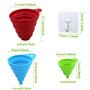 Lot de 3 entonnoirs - Entonnoir en silicone pliable pour cuisine - Entonnoir portable - Entonnoir pliable pour transfert de liqu