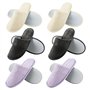 PRITOK Lot de 6 paires de pantoufles d'hôtel en tissu éponge avec fermeture - Lavables - Antidérapantes - En polaire corail - Ta