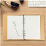 Classeurs en Papier Kraft 4 Pièces A5 Couverture de Classeur 6 Anneaux Couverture de Reliure Rechargeable A5 Feuilles Volantes p