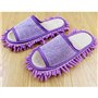 Itian Une Paire de Chaussons en Microfibre pour Nettoyage de Sol de Maison (Violet)
