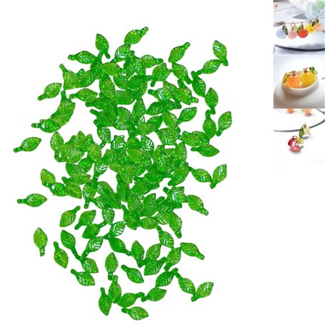 Perles de feuilles en acrylique