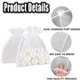 100 Pièces 7x9cm Blanc Sacs Pochette Cadeau en Organza Tulle Bonbon Dragees de Lavande Marriage Sacs à Cordon Petit Pochette Tis