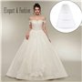 Hudiepan - Jupon de sous Jupes de Bal, 3 Couches Cerceaux, Jupon pour Robe Mariée de Mariage, Demoiselles d'honneur Costume Nupt