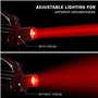 WESLITE Lampe Frontale Rouge, Puissante Lampes Frontales LED Rechargeable avec Lumière Rouge Phare de Chasse Zoom Capable pour l