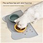 1 tapis de nourriture pour animaux de compagnie, tapis de nourriture pour chat et chien, tapis de nourriture antidérapant en sil