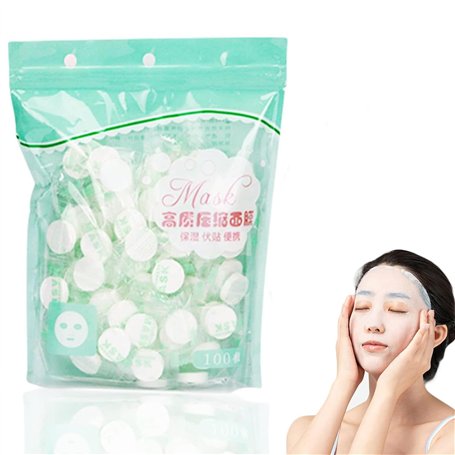 100 Pcs Papier Facial Masque Masque