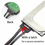 GELRHONR Câble d'extension SATA 22 broches 7+15 SATA mâle vers femelle avec loquet de verrouillage, pour disque dur, SSD, lecteu