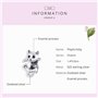 Charms Chat pour Bracelet Pandora Perle Breloques en Argent Sterling 925 Cadeau Femme Fille