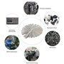 LiFangSotre Stainless Steel Feeler GaugeJauge d'épaisseur,Jauge d'épaisseur en Acier Inoxydable,L'outil de Mesure d'écart métriq