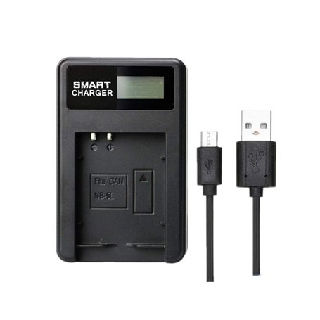 FUGASUN NB-5L NB 5L LCD Chargeur Unique Chargeur de Batterie pour Canon PowerShot S100 S110 SX200 SX210 SD990 is SX230