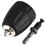3/8"-24UNF Mandrin Porte Foret sans Clé,Adaptateur de mandrin hexagonal 1 x 1/4" - Plage de diamètre de mandrin: 0.8mm à 10mm -