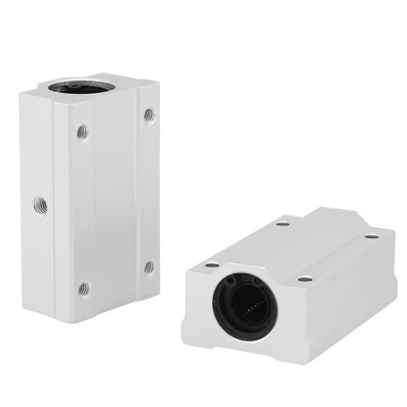 Lot de 2 roulements à billes linéaires SCS12UU - En aluminium - 12 mm - Pour CNC