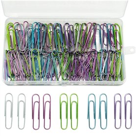 SZXMDKH Lot de 100 grands trombones en métal coloré de 5