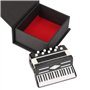 Hztyyier Miniature accordéon modèle Mini Miniature Instrument de Musique décoration avec étui de Rangement pour la Maison Orneme