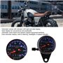 Odomètre de Moto, rétroéclairage LED 12 V Moto Double tachymètre Odomètre Compteur de Vitesse Kit de jauge Cafe Racer
