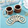 SUPVOX 50 PièCes Anneaux En Bois DéCoratifs, Copeaux De Bois Ronds Pour Bricolage, DéCoration De FêTes, Arbre De NoëL, Taille 7.