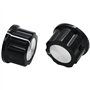 CENPEK Lot de 6 boutons rotatifs argentés pour potentiomètre 3590s de diamètre Diamètre supérieur : 23 mm A03-6,4 mm