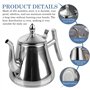 Bordeag Théière En Acier Inoxydable, Théière Avec Infuseur, Theière Inox À Double Paroi Théière En Inox Théière Infuseur Cafetiè