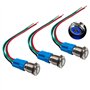 QitinDasen 3Pcs Premium 12V / 24V 3A Interrupteur à Bouton-Poussoir Momentané