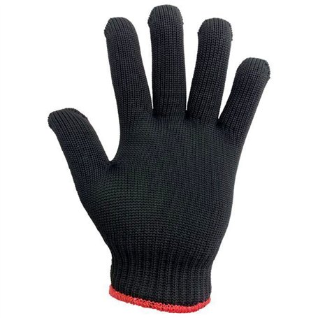 O5O2 Gant de Protection Contre La Chaleur - Professionnel Anti-Chaleur pour Coiffure et Cheveux - 1 Pièce (Noir)