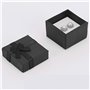 DAZZLUXE Lot de 30 Boîtes Cadeau à Bijoux, 4 x 4 cm, pour Bagues et Boucles d'Oreilles (Noir)