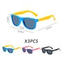 HDGSAFD Lot de 3 lunettes de soleil polarisées pour enfants - Lunettes de soleil polarisées - Protection UV - Lunettes de soleil