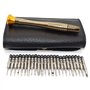Vakki Tournevis Précision Mini 25 en 1 Kit de Tournevis Précision Outils de Réparation, Tournevis Outils Set étui en Cuir pour i