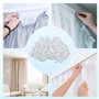 UKOFEW Crochet Rideau Rail,100 Pièces Crochets de Rideaux,28 x 12 mm Crochets de Rideau en Plastique pour Rideau de Douche,Ridea
