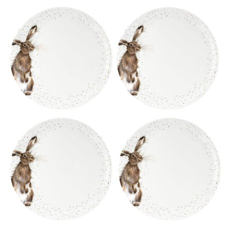 Portmeirion Home & Gifts WNOU4077-XB Lot de 4 assiettes en céramique