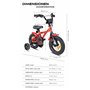 PROMETHEUS BICYCLES Velo Enfant 3 Ans Garcon vélo Fille 12 Pouces a Roulette pour 3 a 5 Ans - BMX en Rouge