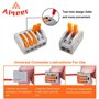 Aiqeer 40 Pièces Levier-Écrou Fil Connecteurs Set, Conducteur Compact Fils Connecteurs, Compact Connecteur Ressort Bornier (PCT-