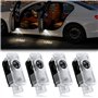 Dixhills Lot de 4 projecteurs LED pour portière de voiture - Projecteur de porte - Éclairage d'entrée - Accessoire de rechange p
