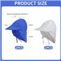 2 Pièces Chapeau De Soleil Enfant Chapeau De Soleil Pliable Protection Solaire Protection Du Cou Chapeau De Pêche Chapeau De Sol
