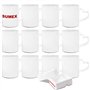 Sumex 11 oz Ensemble de 12 Blanc tasses à sublimation