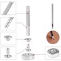 Lot de 180 rivets en métal pour cuir en 3 tailles - Fabriqués à la main - Rivets creux - Avec 3 outils de fixation - Boîte de ra