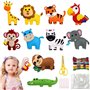 RXKFIGX Kit de Couture pour Enfants à Partir de 6 Ans Animaux en Feutre Kit de Couture pour Débutants Filles et Garçons Kit de B