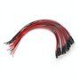 Diode LED 3mm Câble de Lumière 10Pcs 12v 3mm 20cm 0.06W LED Diode Électroluminescente Filaire Multicolore LED (Rouge)